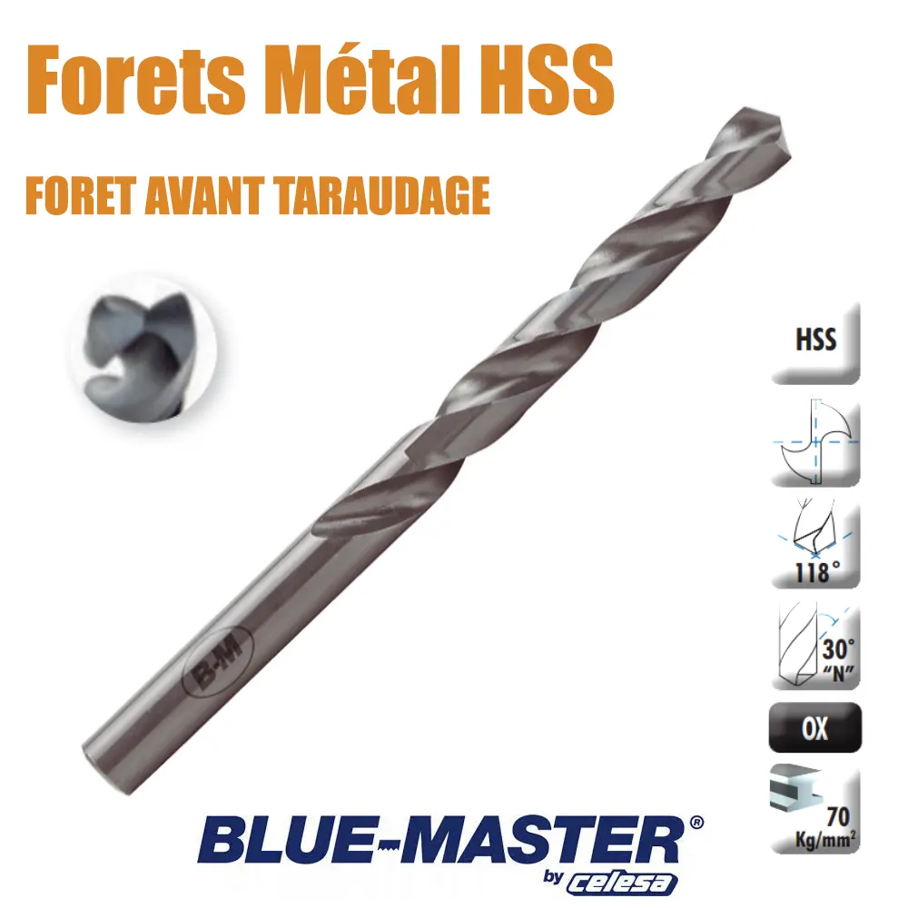 Foret à métal HSS-G TiN 4 mm, forets métaux, forets métal
